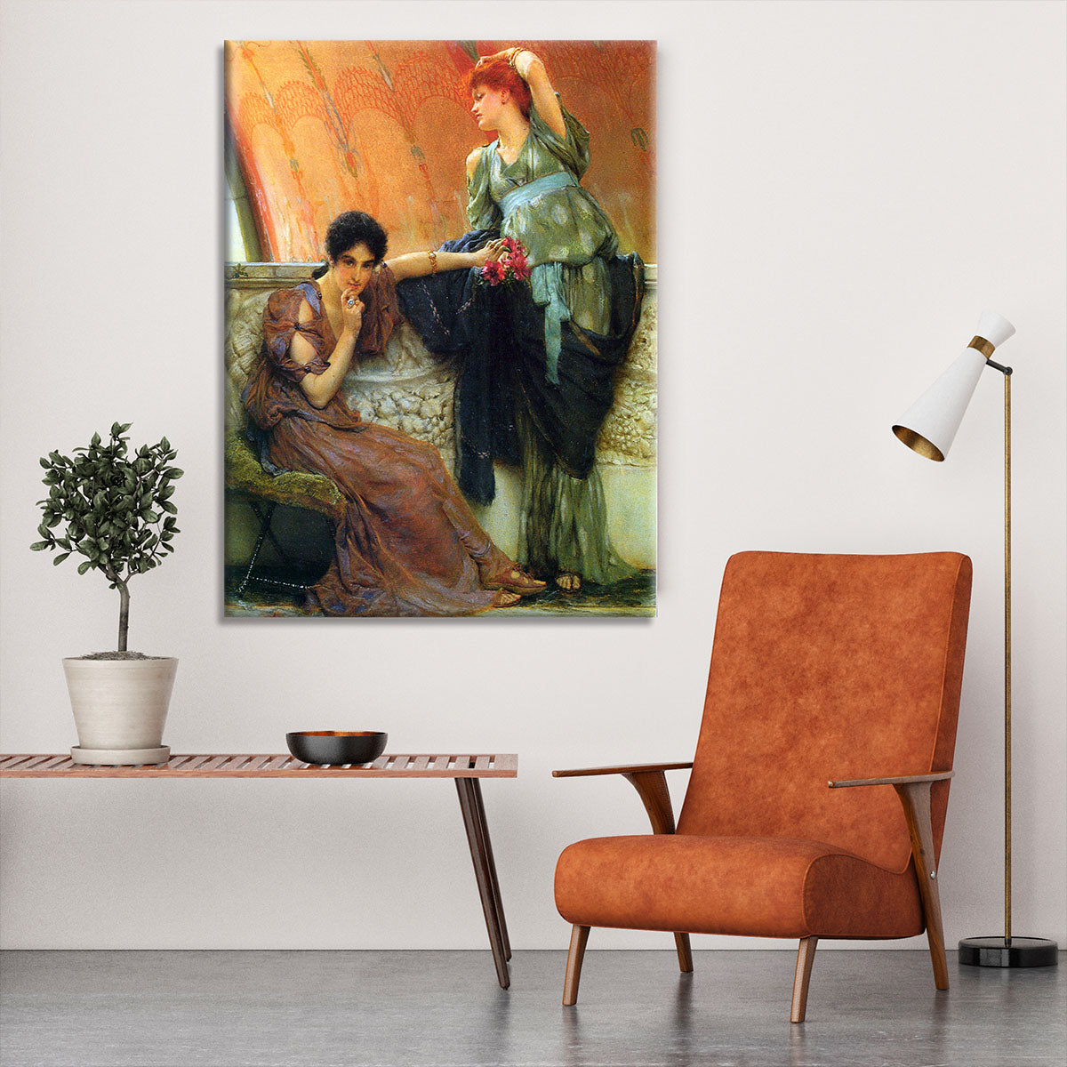 Unconscious rivals detail by Alma Tadema Canvas Print or Poster - Canvas Art Rocks - 6