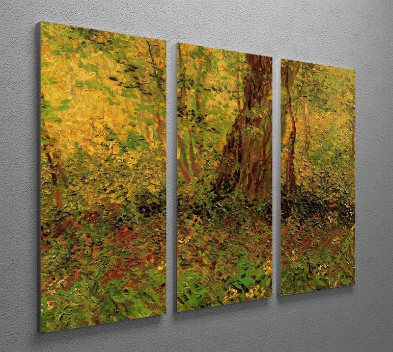 Undergrowth 2 by Van Gogh 3 Split Panel Canvas Print - Canvas Art Rocks - 4