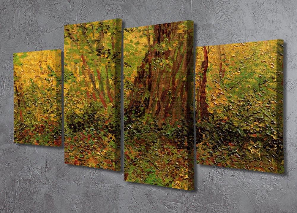 Undergrowth 2 by Van Gogh 4 Split Panel Canvas - Canvas Art Rocks - 2