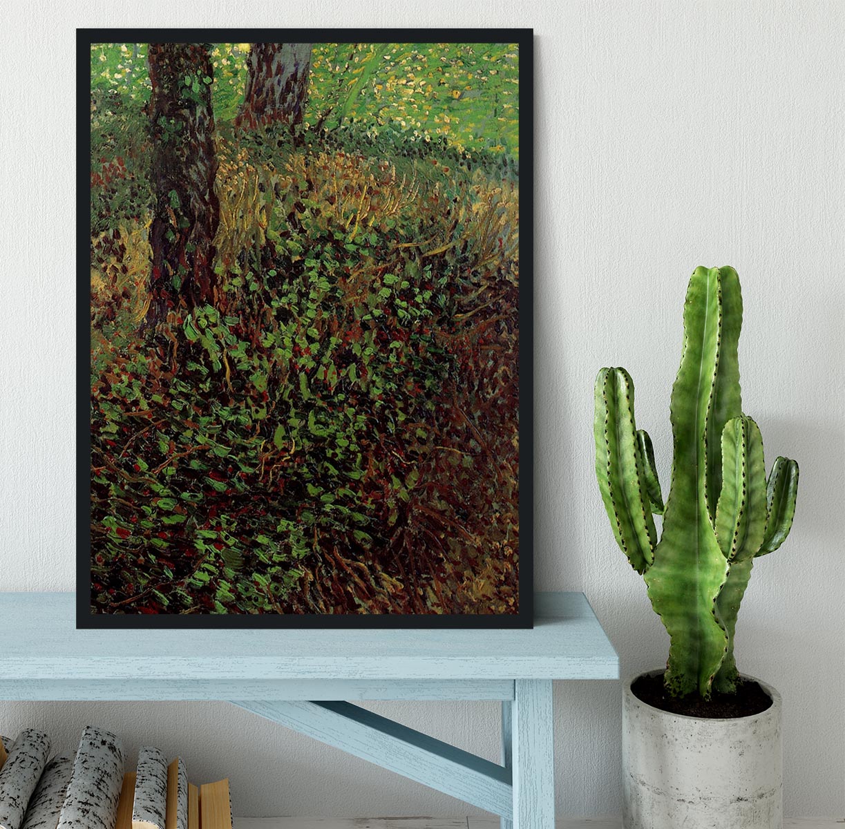 Undergrowth by Van Gogh Framed Print - Canvas Art Rocks - 2