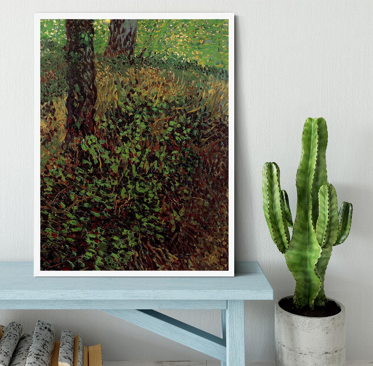 Undergrowth by Van Gogh Framed Print - Canvas Art Rocks -6