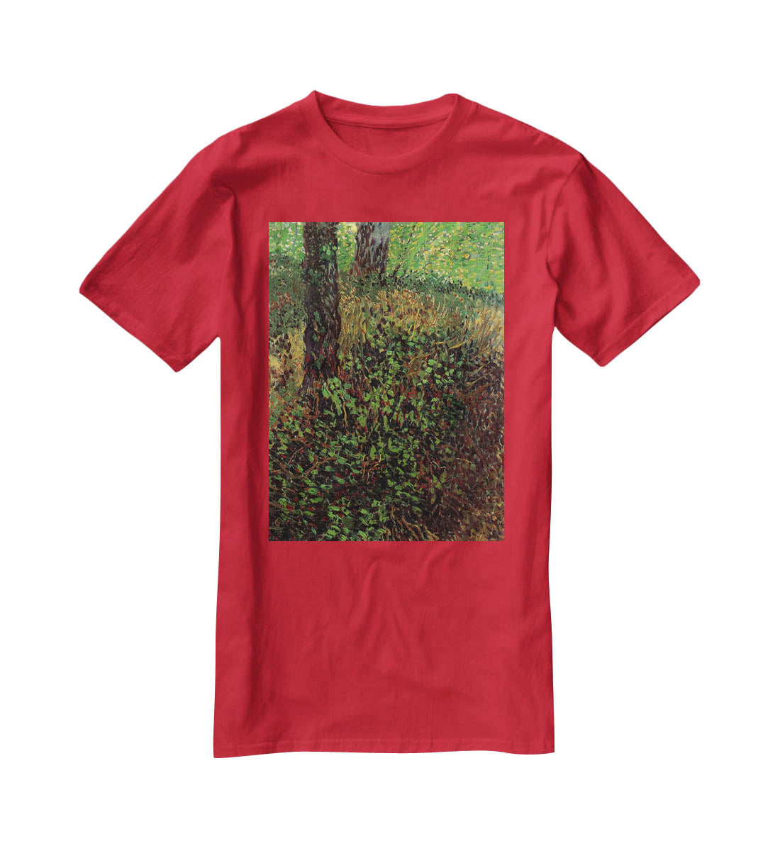 Undergrowth by Van Gogh T-Shirt - Canvas Art Rocks - 4