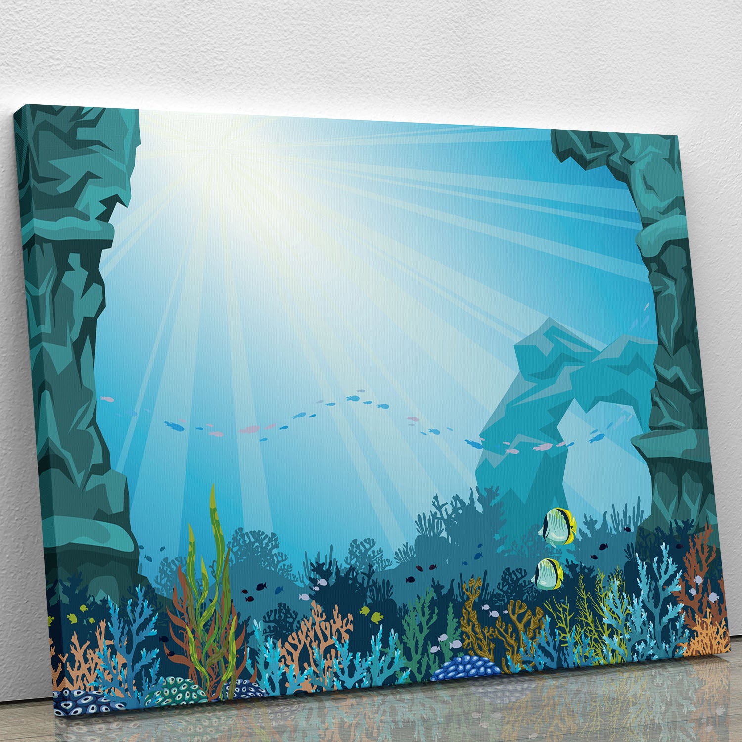 Underwater arch on a blue sea Canvas Print or Poster - Canvas Art Rocks - 1