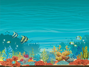 Underwater seascape Wall Mural Wallpaper - Canvas Art Rocks - 1