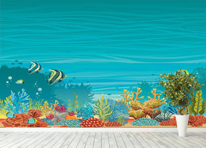 Underwater seascape Wall Mural Wallpaper - Canvas Art Rocks - 4