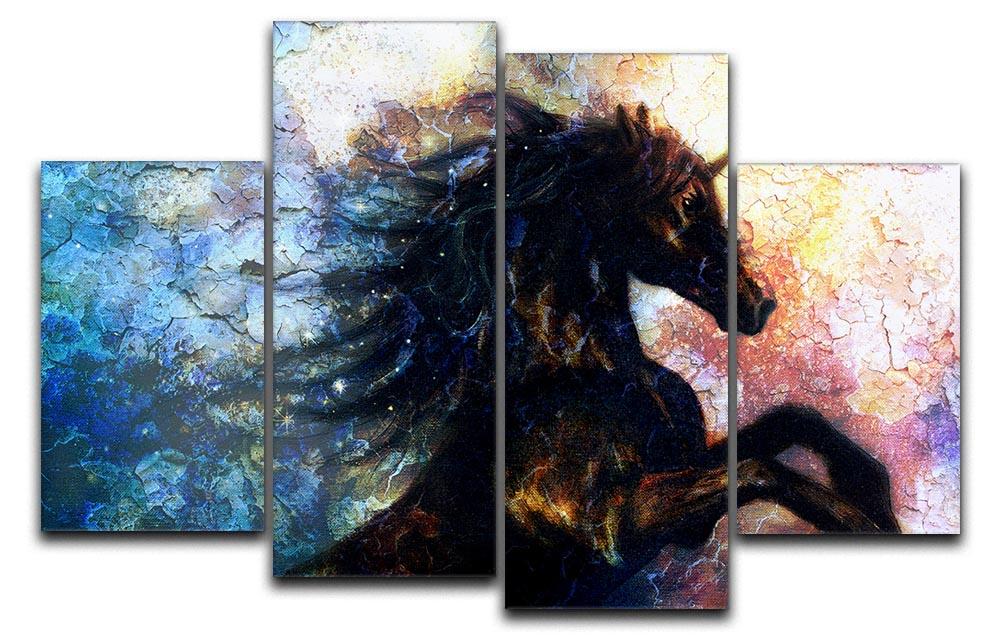 Unicorn dancing 4 Split Panel Canvas  - Canvas Art Rocks - 1