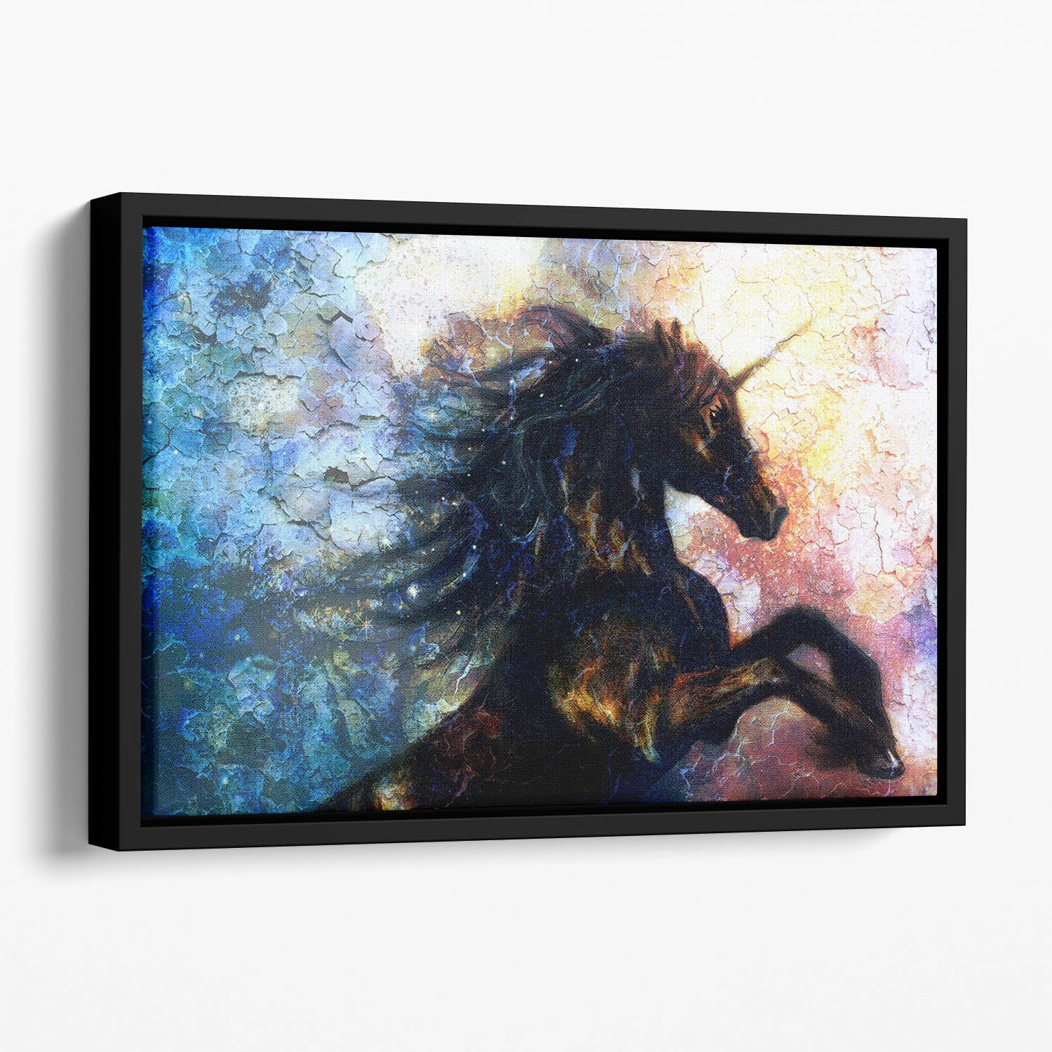 Unicorn dancing Floating Framed Canvas