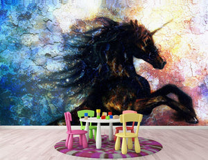 Unicorn dancing Wall Mural Wallpaper - Canvas Art Rocks - 2
