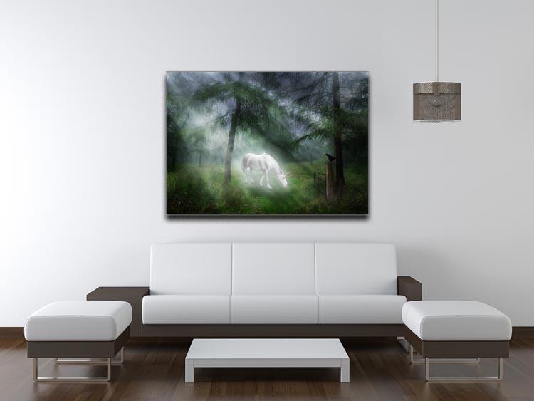 Unicorn in a magical forest Canvas Print or Poster - Canvas Art Rocks - 4