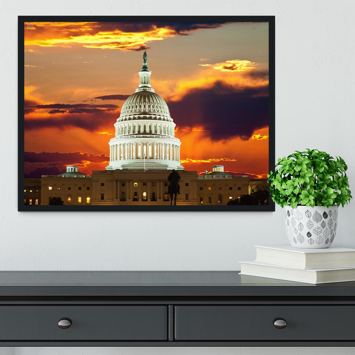 United States Capitol Building Framed Print - Canvas Art Rocks - 2