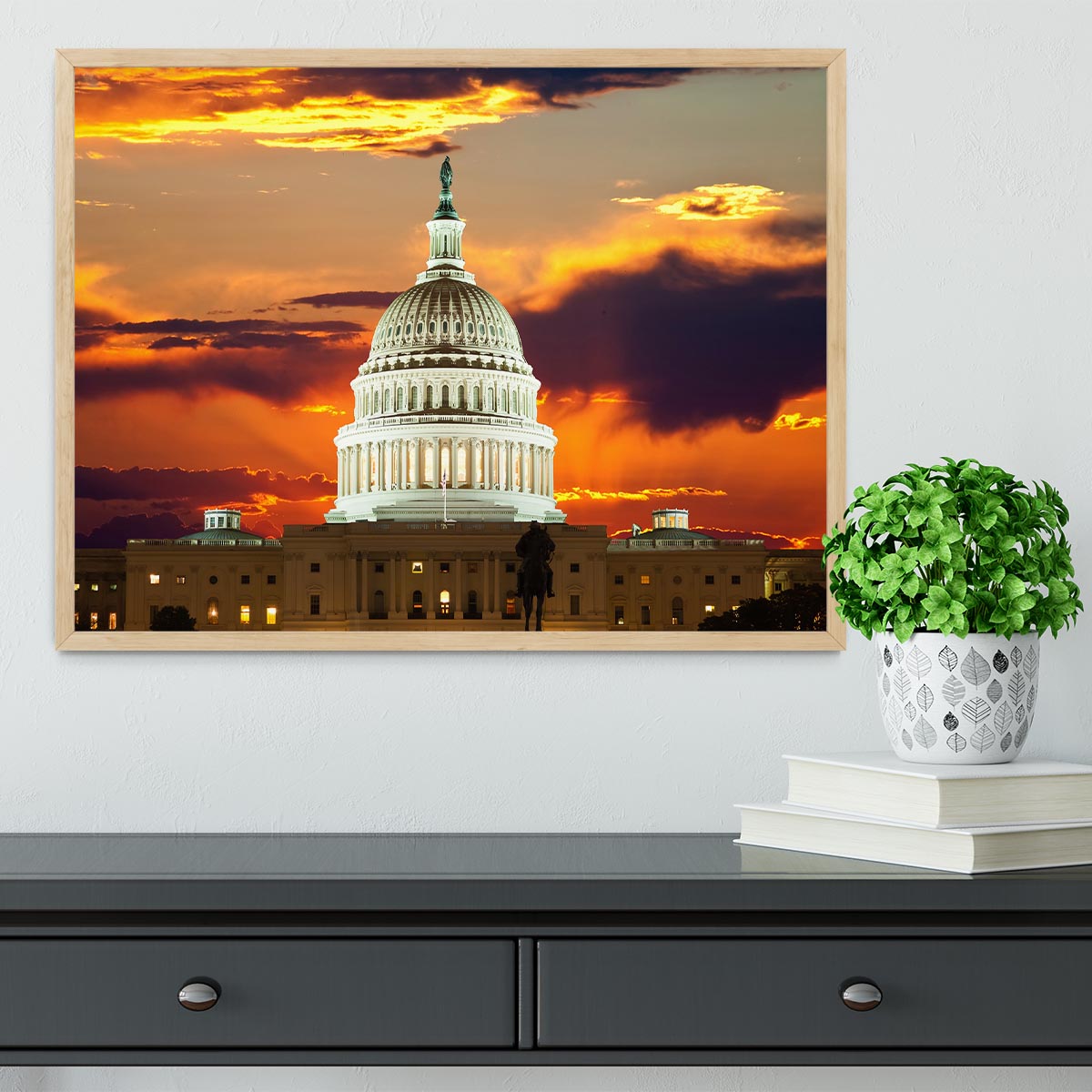 United States Capitol Building Framed Print - Canvas Art Rocks - 4