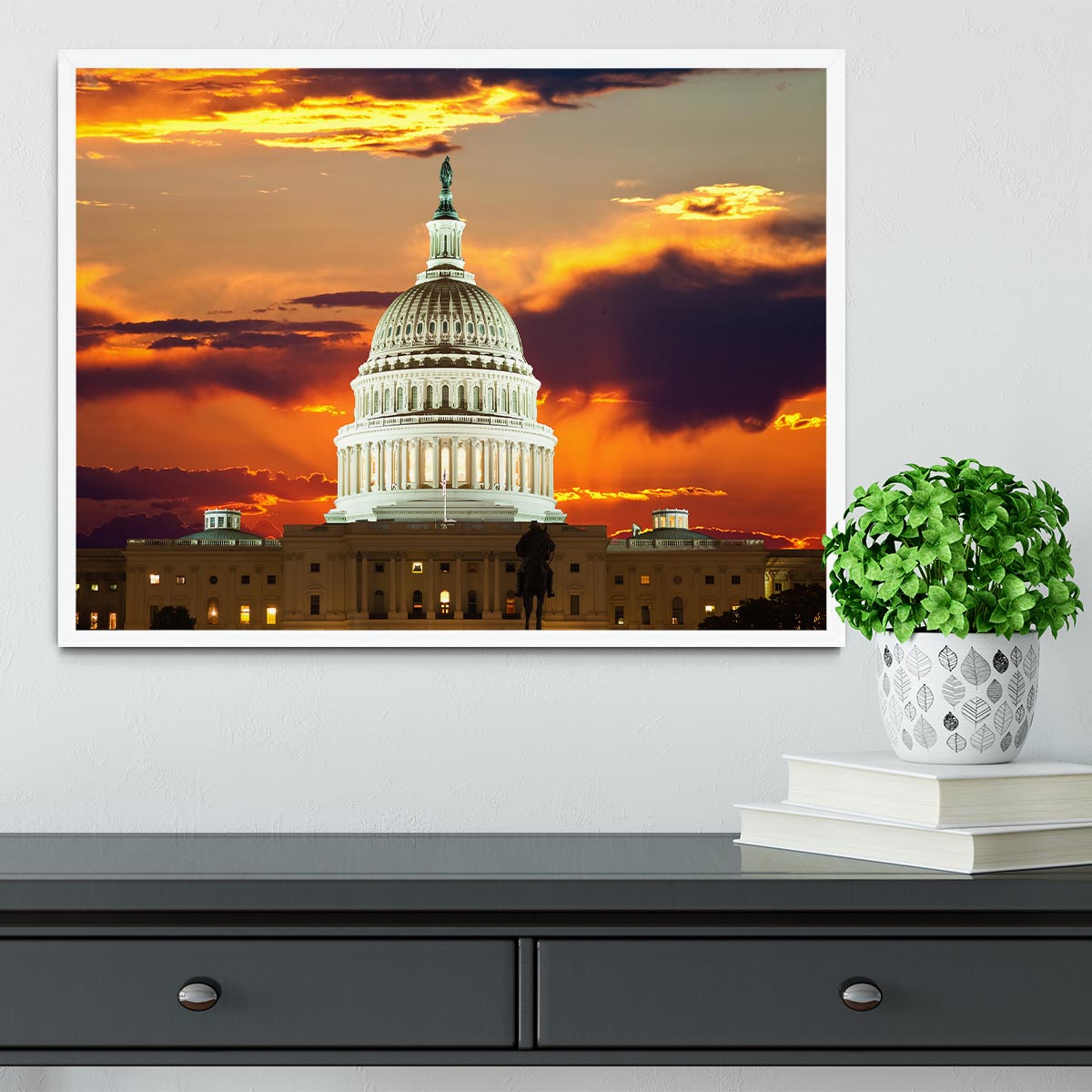 United States Capitol Building Framed Print - Canvas Art Rocks -6