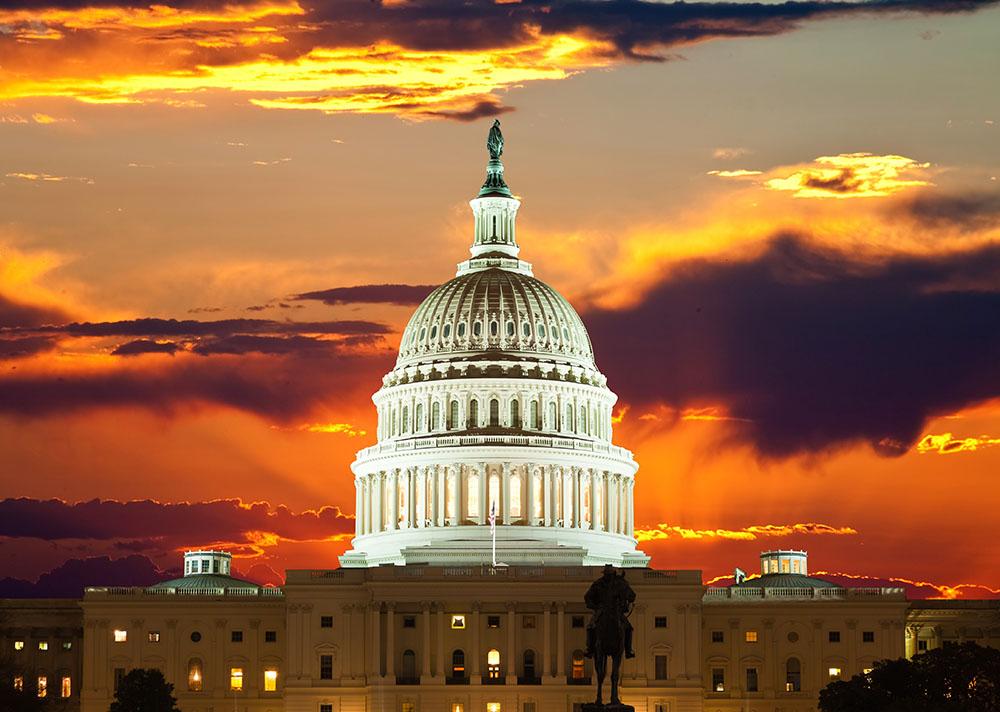 United States Capitol Building Wall Mural Wallpaper - Canvas Art Rocks - 1