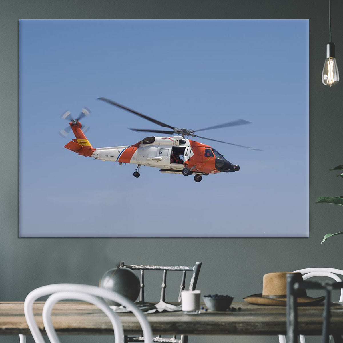 United States Coast Guard helicopter Canvas Print or Poster - Canvas Art Rocks - 3