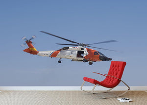 United States Coast Guard helicopter Wall Mural Wallpaper - Canvas Art Rocks - 2