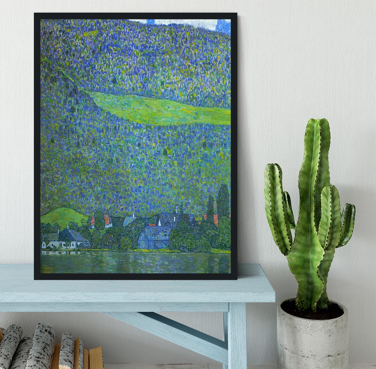 Unterach at the Attersee by Klimt Framed Print - Canvas Art Rocks - 2