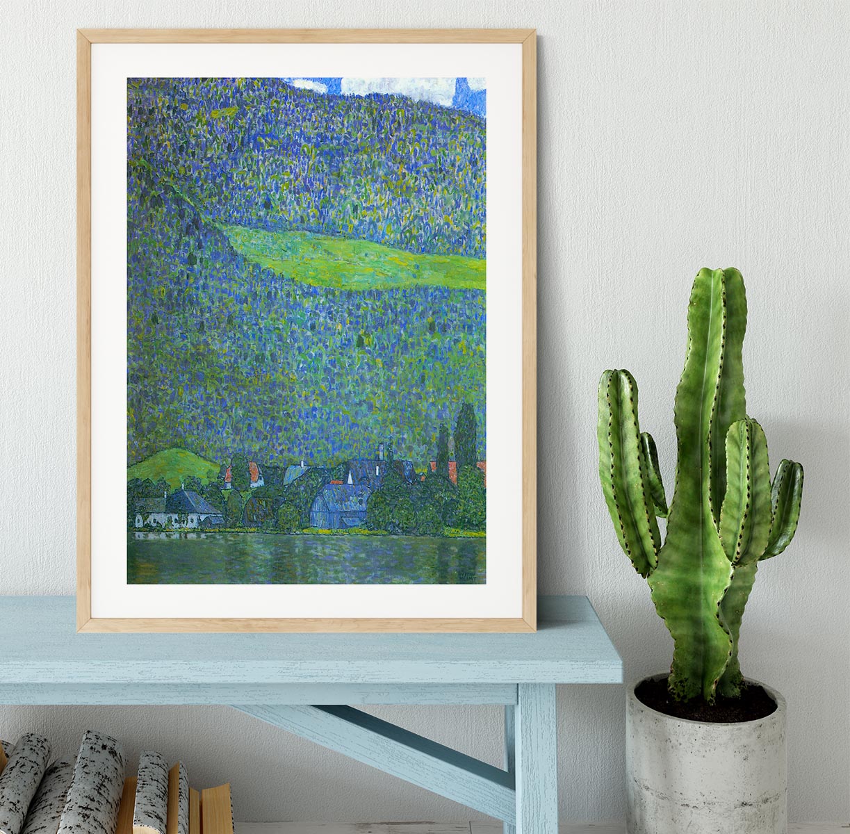 Unterach at the Attersee by Klimt Framed Print - Canvas Art Rocks - 3