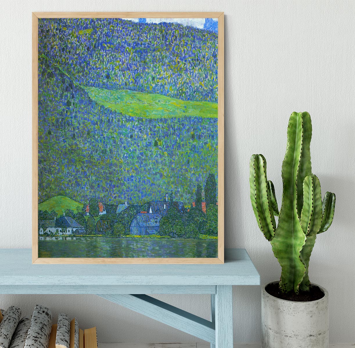 Unterach at the Attersee by Klimt Framed Print - Canvas Art Rocks - 4
