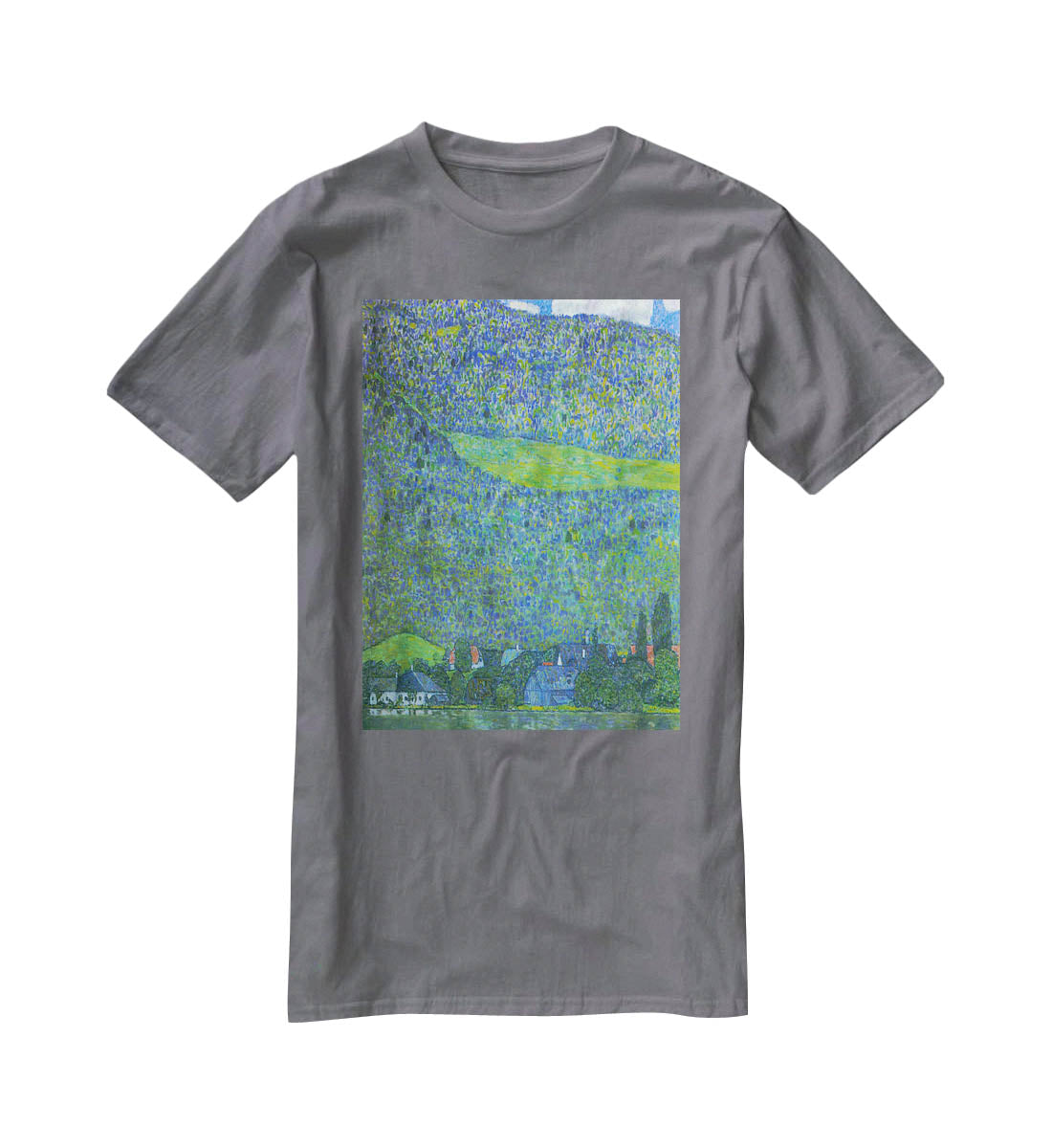 Unterach at the Attersee by Klimt T-Shirt - Canvas Art Rocks - 3