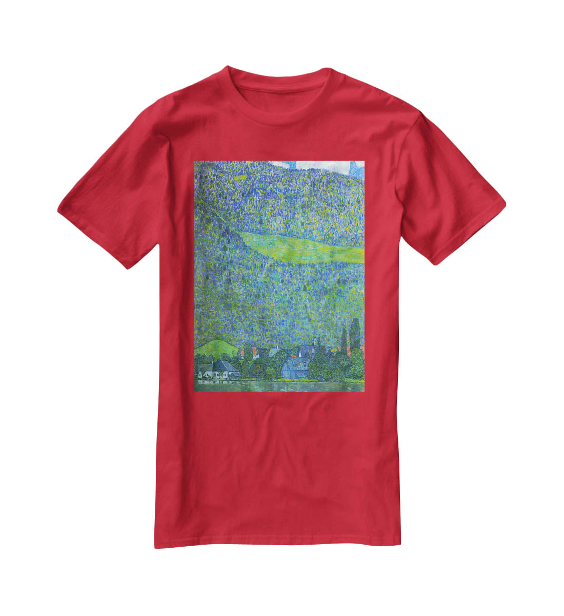 Unterach at the Attersee by Klimt T-Shirt - Canvas Art Rocks - 4