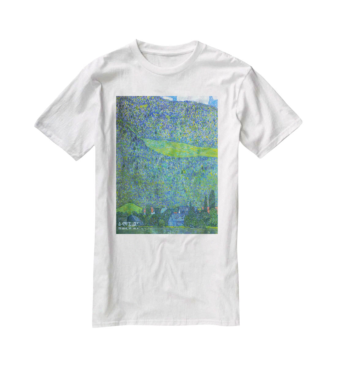 Unterach at the Attersee by Klimt T-Shirt - Canvas Art Rocks - 5