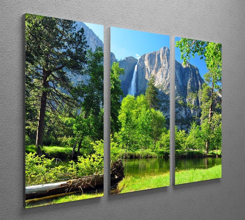 Upper Yosemite Falls 3 Split Panel Canvas Print - Canvas Art Rocks - 2