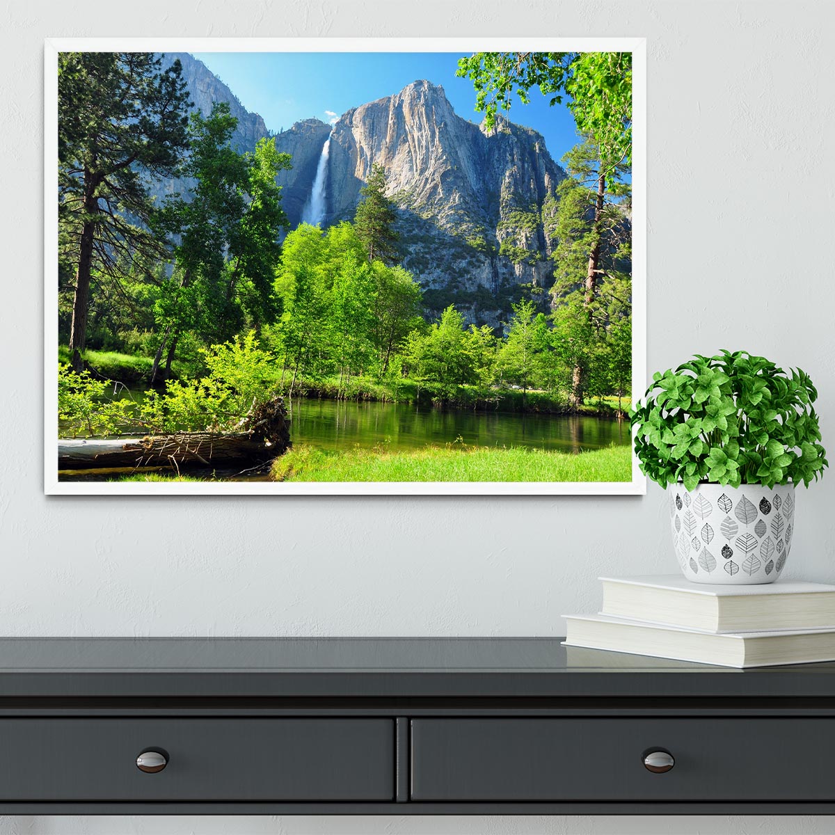Upper Yosemite Falls Framed Print - Canvas Art Rocks -6