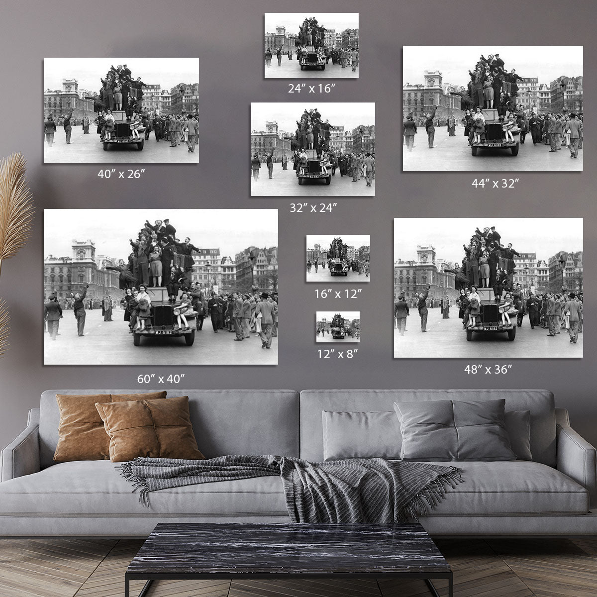 VE celebrations in London Canvas Print or Poster - Canvas Art Rocks - 7