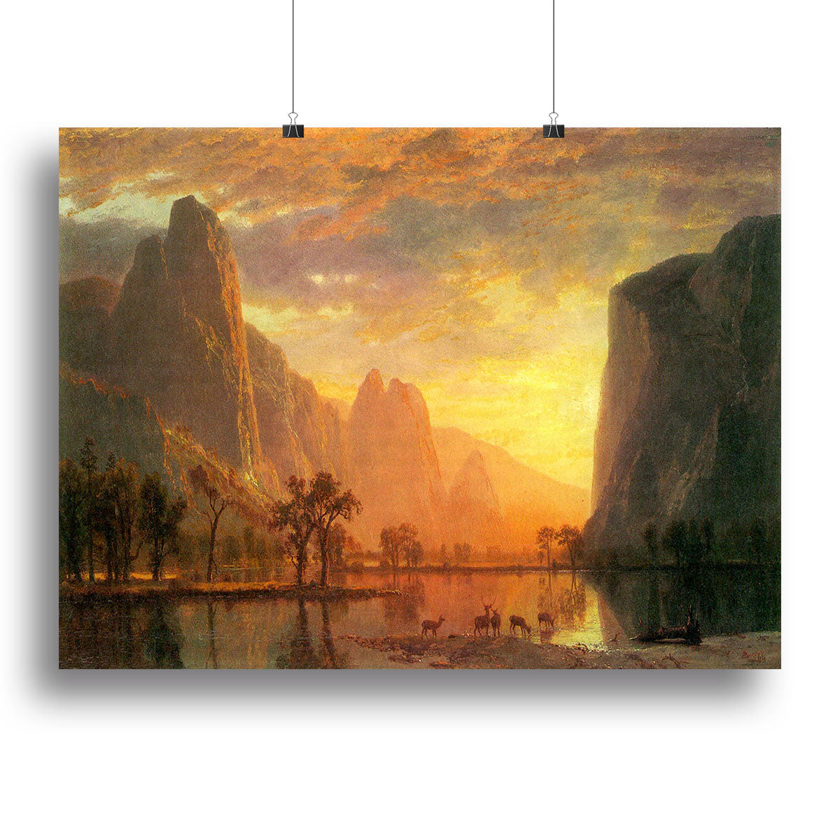 Valley in Yosemite by Bierstadt Canvas Print or Poster - Canvas Art Rocks - 2