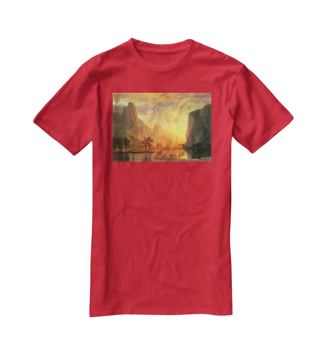 Valley in Yosemite by Bierstadt T-Shirt - Canvas Art Rocks - 4