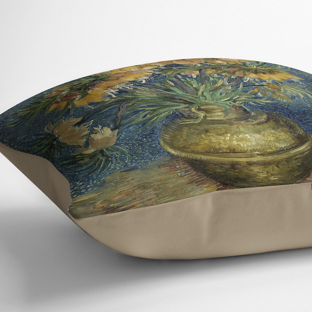 Van Gogh Fritillaries in a Copper Vase Cushion