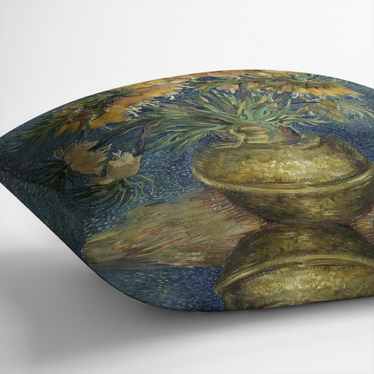 Van Gogh Fritillaries in a Copper Vase Cushion