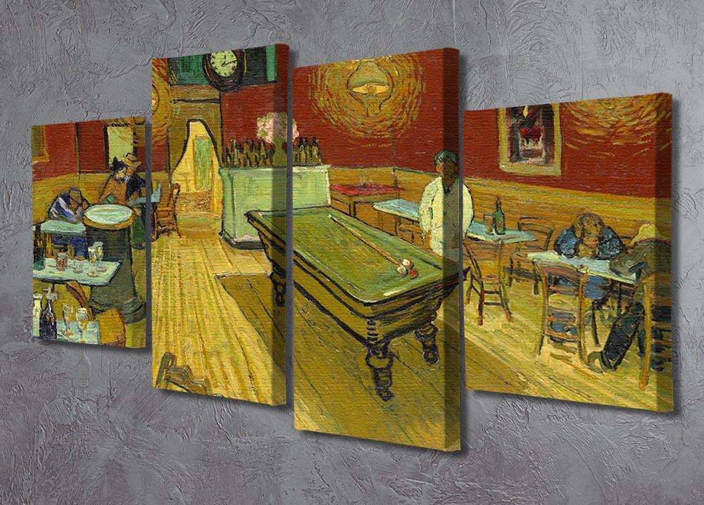Van Gogh Night Cafe 4 Split Panel Canvas - Canvas Art Rocks - 2