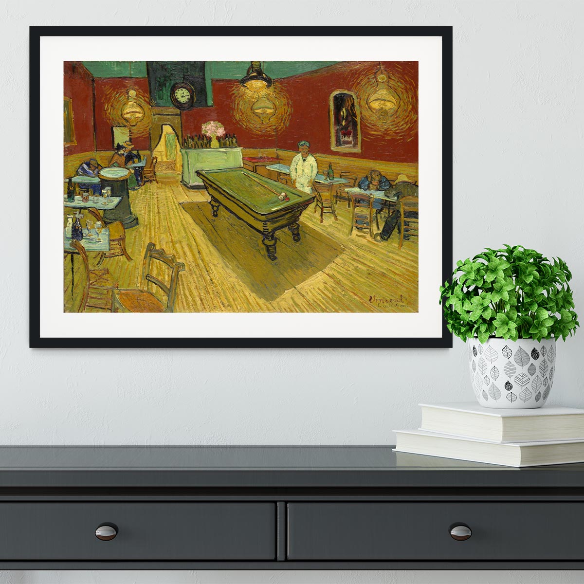 Van Gogh Night Cafe Framed Print - Canvas Art Rocks - 1