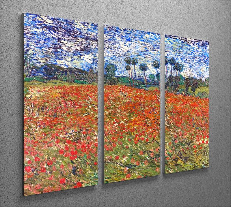 Van Gogh Poppies Field 3 Split Panel Canvas Print - Canvas Art Rocks - 2