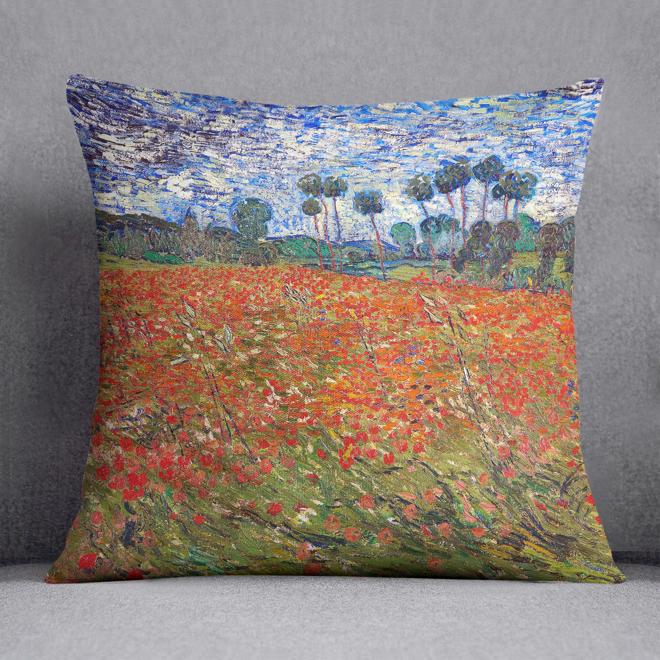 Van Gogh Poppies Field Cushion