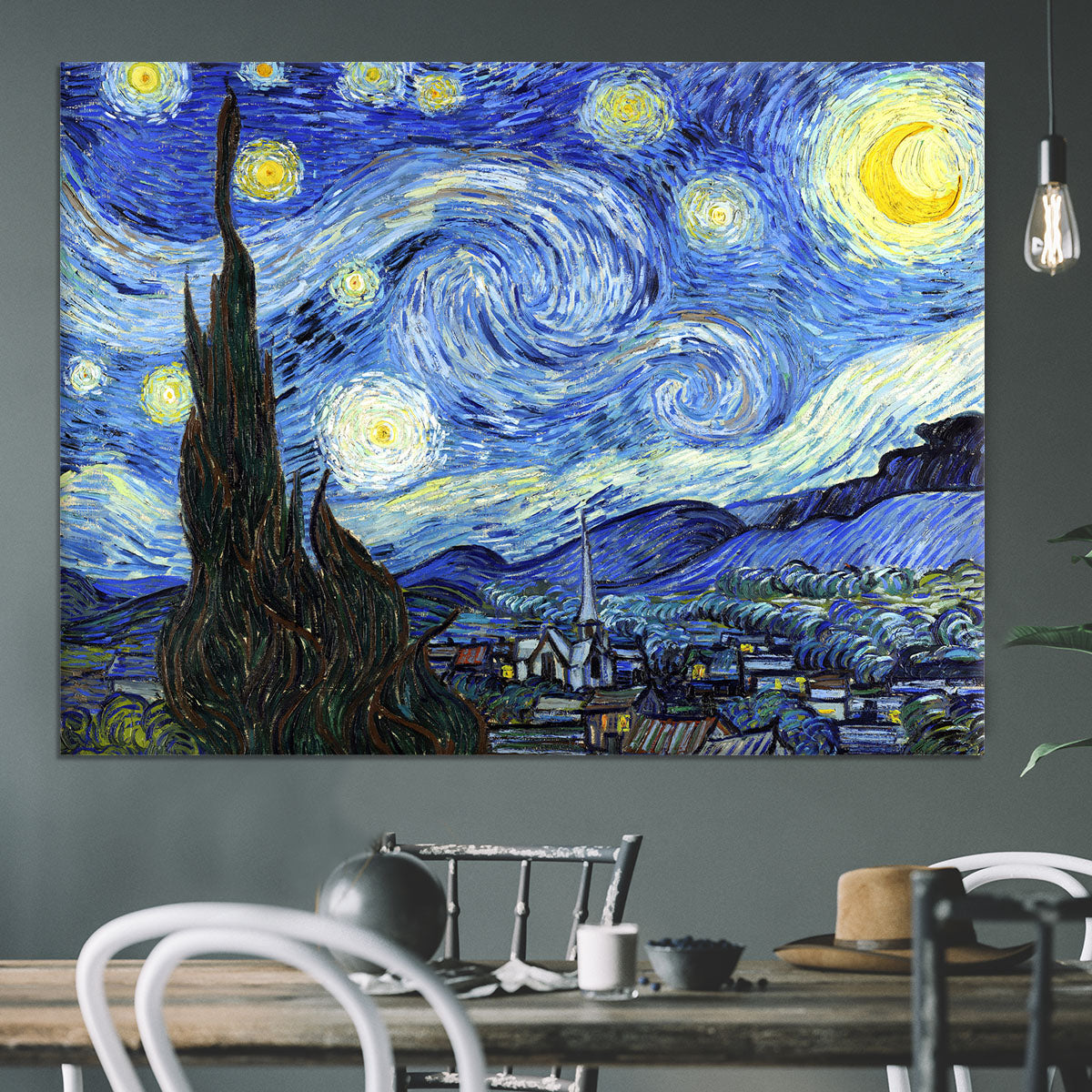 Van Gogh Starry Night Canvas Print or Poster - Canvas Art Rocks - 3
