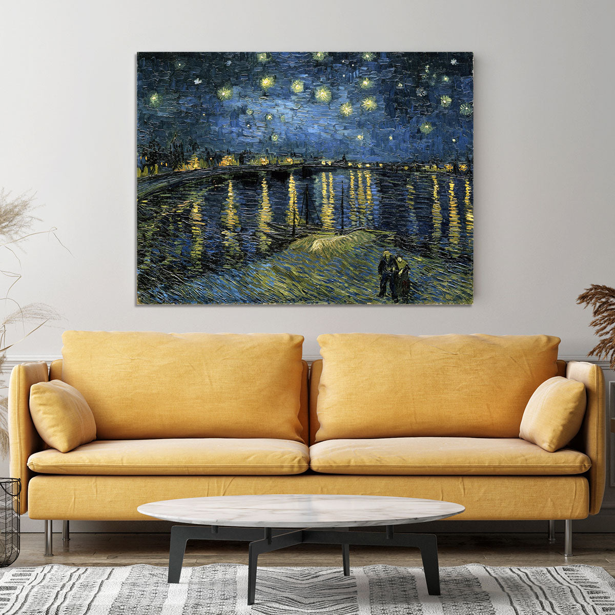 Van Gogh Starry Night over the Rhone Canvas Print or Poster - Canvas Art Rocks - 4