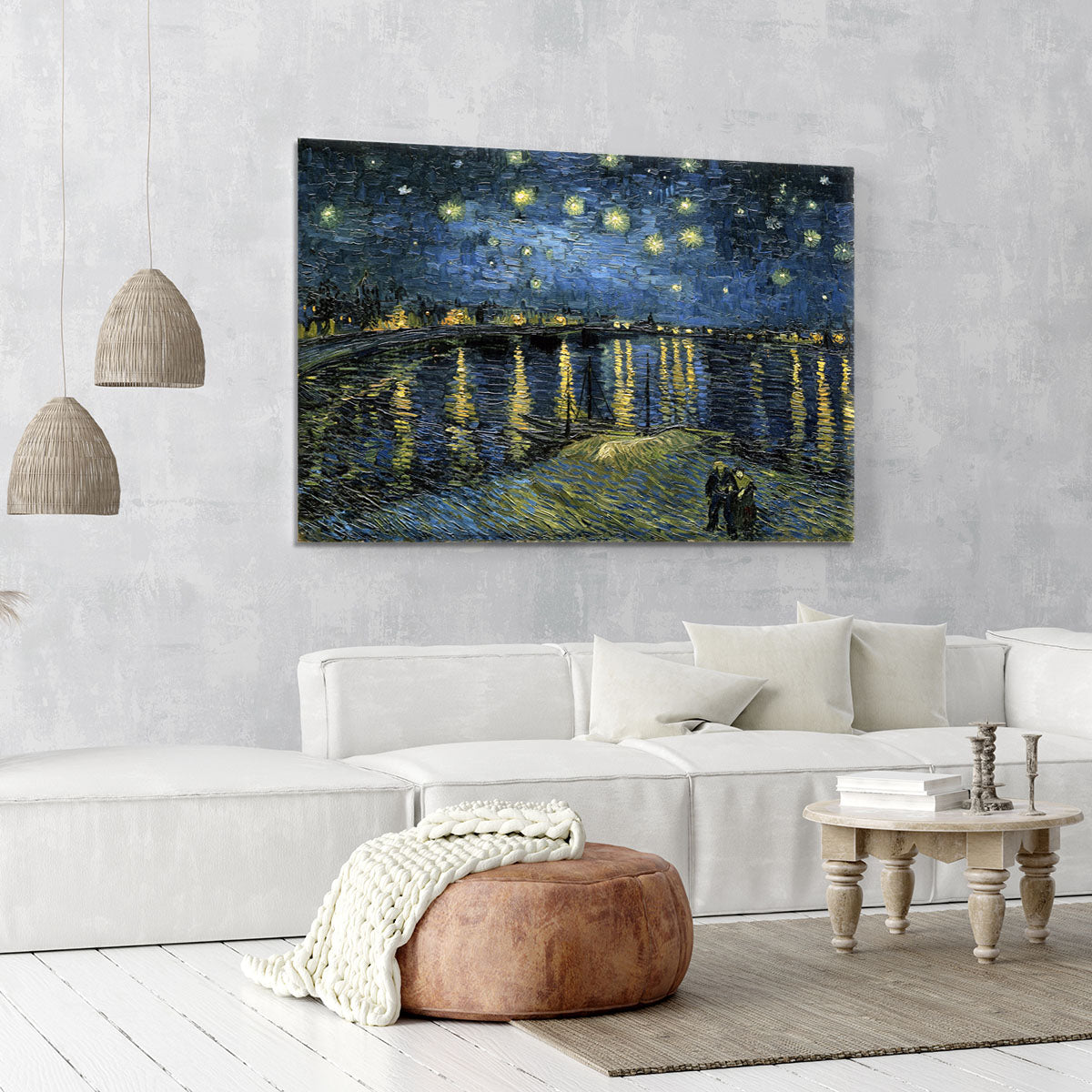 Van Gogh Starry Night over the Rhone Canvas Print or Poster - Canvas Art Rocks - 6