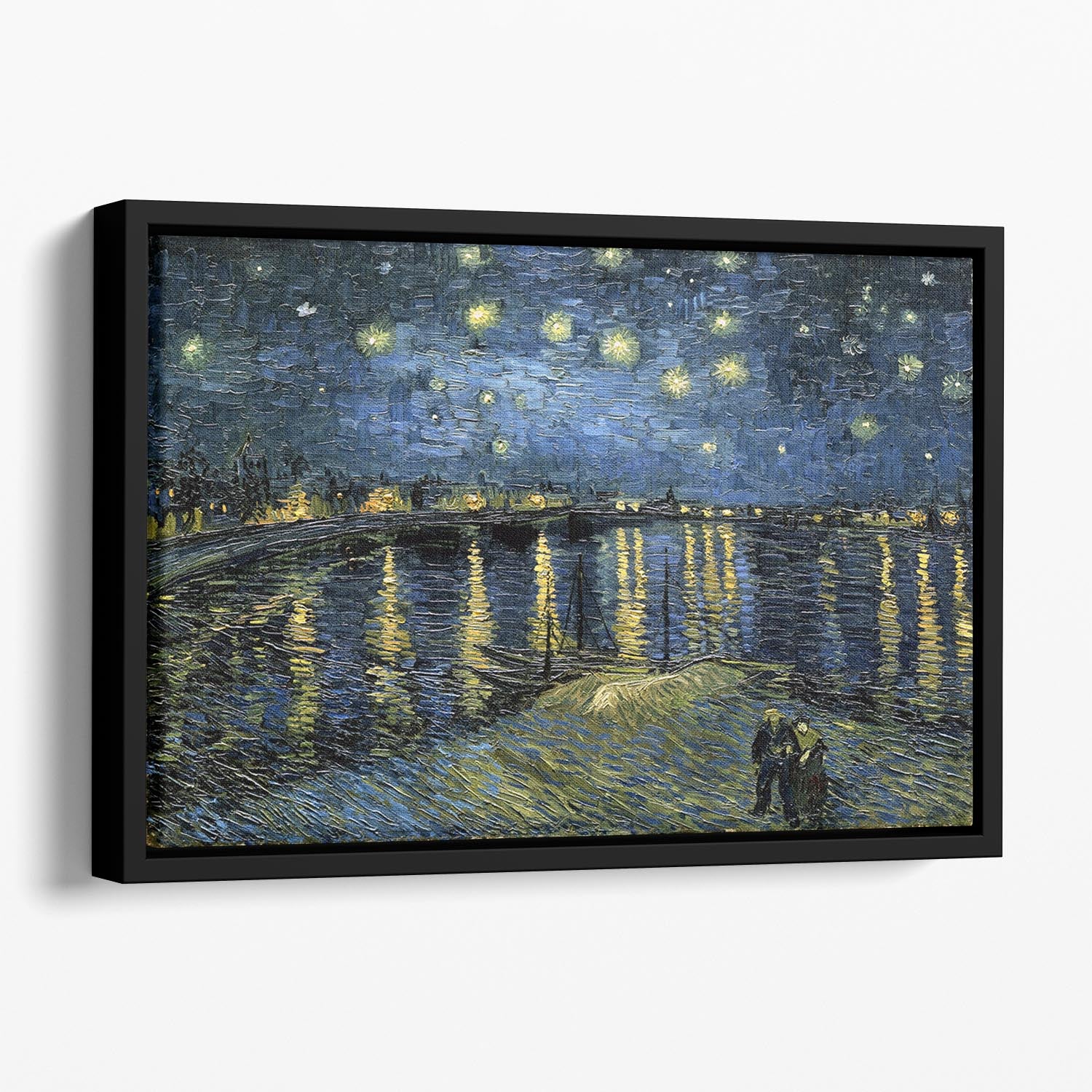 Van Gogh Starry Night over the Rhone Floating Framed Canvas