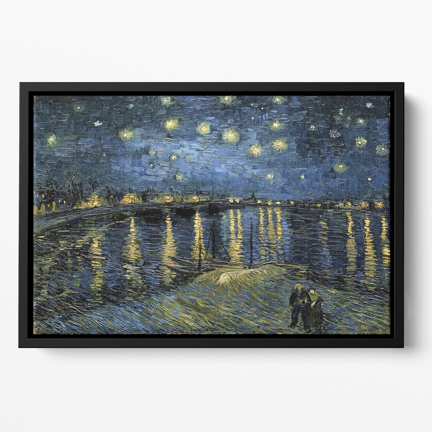 Van Gogh Starry Night over the Rhone Floating Framed Canvas