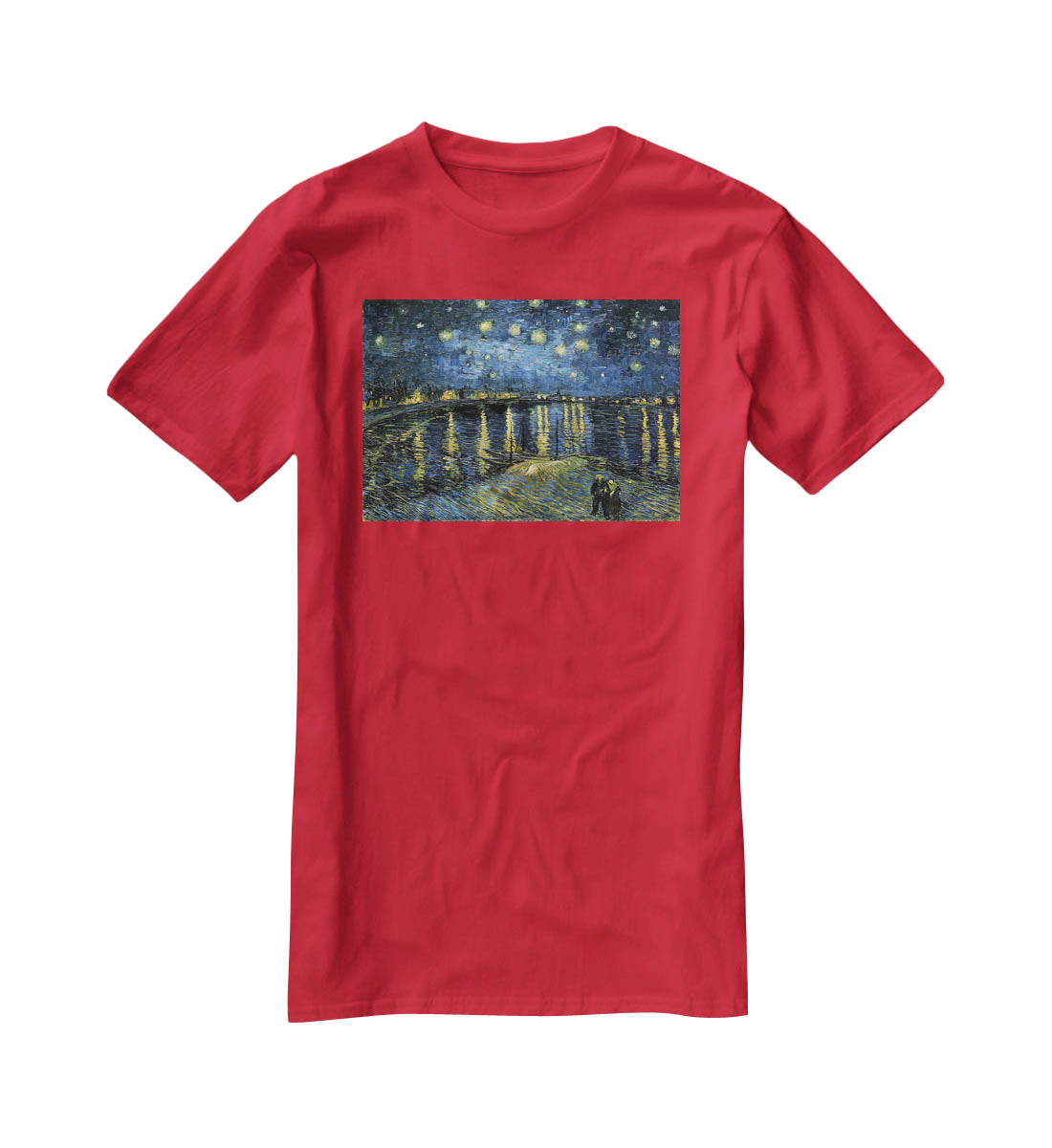 Van Gogh Starry Night over the Rhone T-Shirt - Canvas Art Rocks - 4