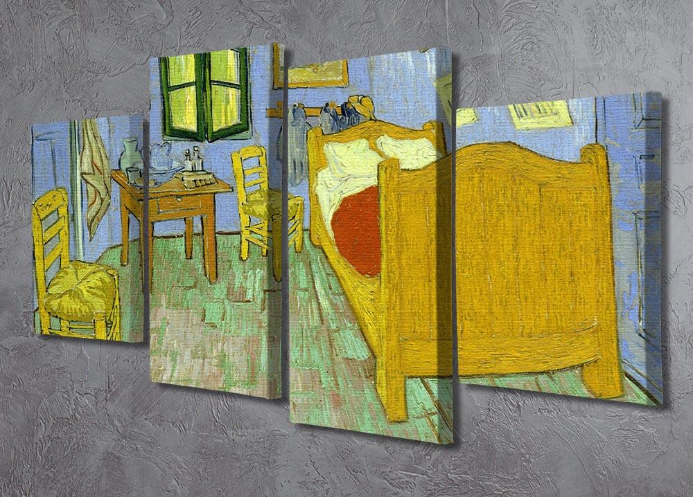 Van Gogh Vincents bedroom 4 Split Panel Canvas - Canvas Art Rocks - 2
