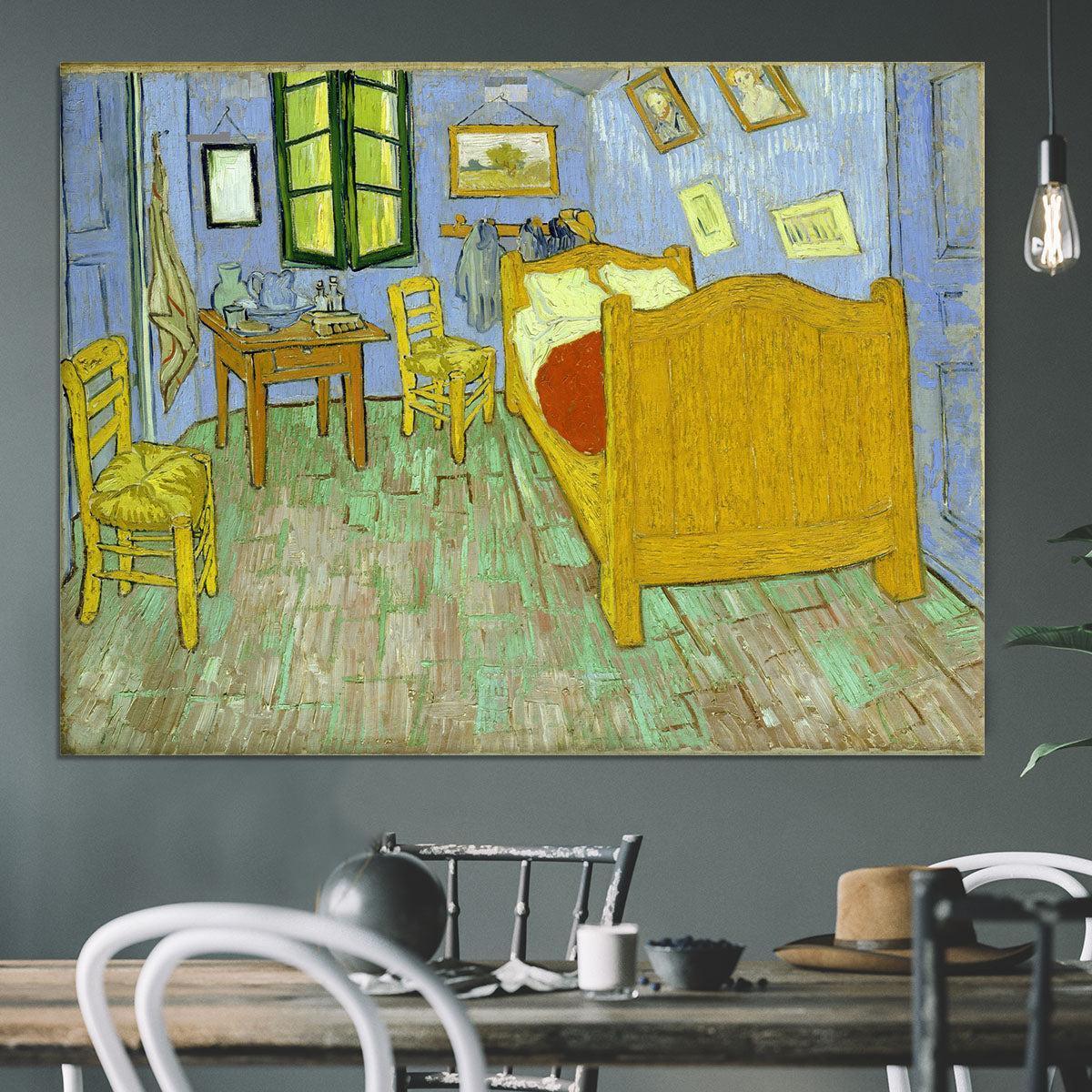 Van Gogh Vincents bedroom Canvas Print or Poster - Canvas Art Rocks - 3