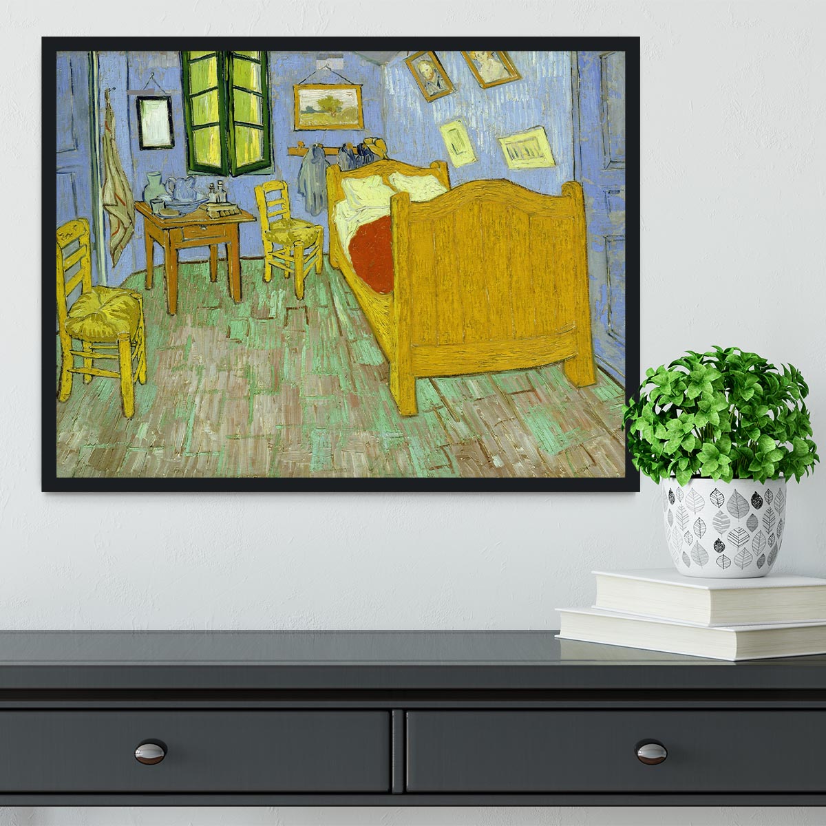 Van Gogh Vincents bedroom Framed Print - Canvas Art Rocks - 2