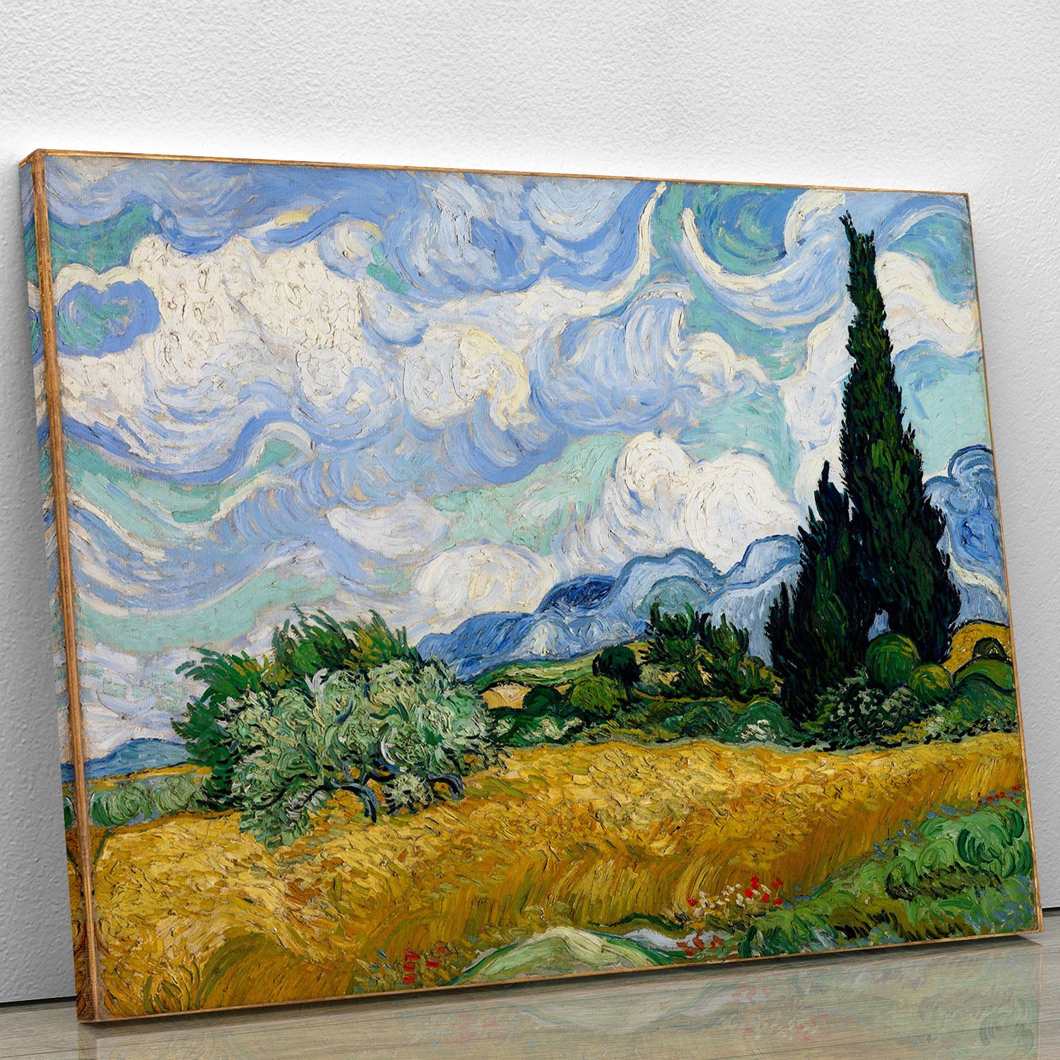 Van Gogh Wheat Field with Cypresses Canvas Print or Poster - Canvas Art Rocks - 1