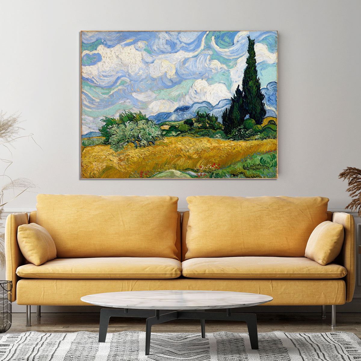 Van Gogh Wheat Field with Cypresses Canvas Print or Poster - Canvas Art Rocks - 4