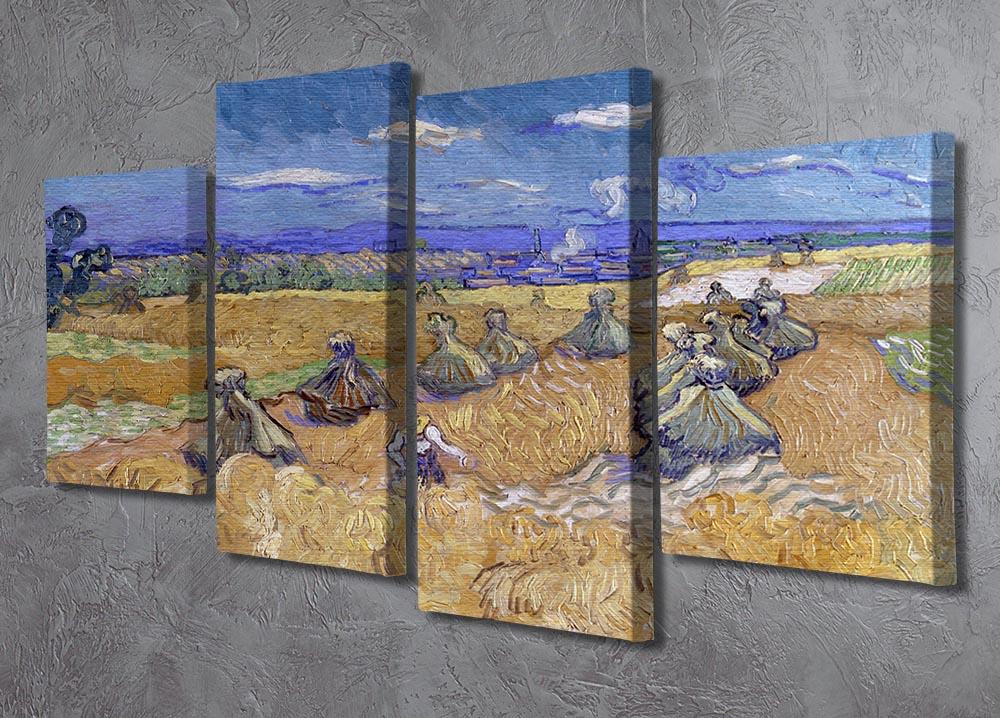Van Gogh Wheat Fields with Reaper at Auvers 4 Split Panel Canvas - Canvas Art Rocks - 2
