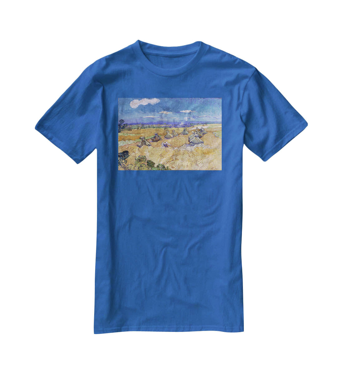 Van Gogh Wheat Fields with Reaper at Auvers T-Shirt - Canvas Art Rocks - 2