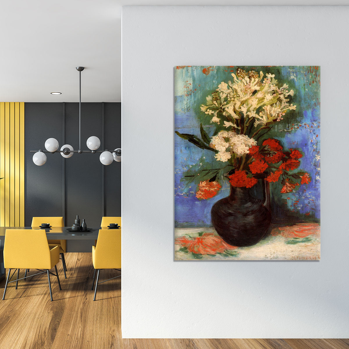 Vase with Carnations and Other Flowers by Van Gogh Canvas Print or Poster - Canvas Art Rocks - 4